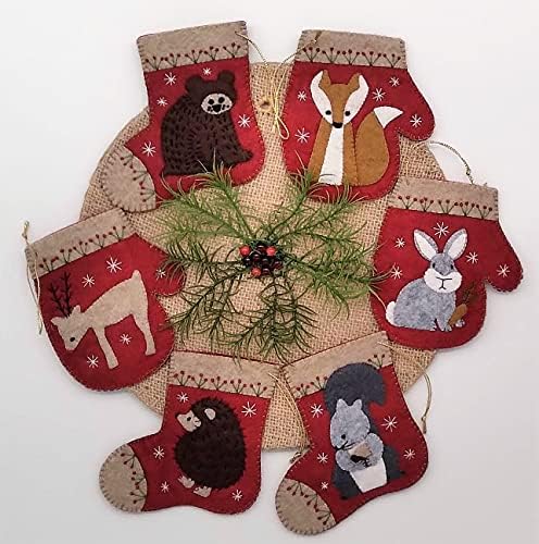 Generic, Christmas Critters Felt Ornament Kit | DIY Wool Stocking Applique from Rachel's of Greenfield, 0919 by Unknown