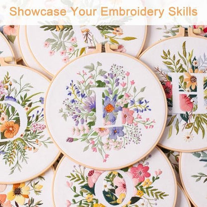 Harimau Letter L Pattern Embroidery Kit for Adult Beginners, Complete Starter Pack with 1 Hoop, Needles, Instruction Guide & Embroidery Stitch Video Tutorials - Image 7