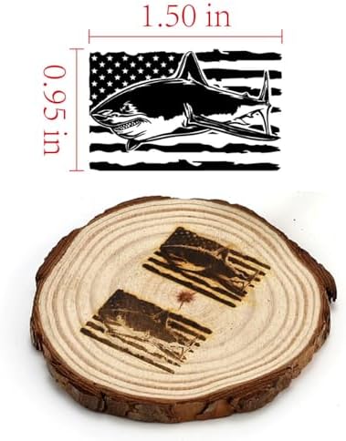 AIMOADO 1.5" Shark Branding Iron, for Wood Hats Leather BBQ & Steak - Image 2
