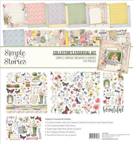 Simple Stories Simple Vintage Meadow Flowers Collectors Essentials Kit by Simple+Stories