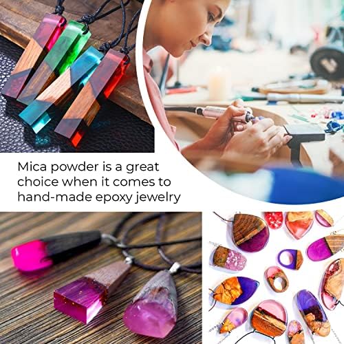 Mica Powder for Resin Coloring - 24 Colors Jars Pigment Powder for Nails - Image 6