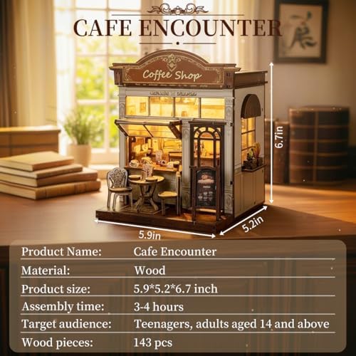 Book Nook Kit, DIY Miniature House Dollhouse Kit for Adults and Teens - Image 2