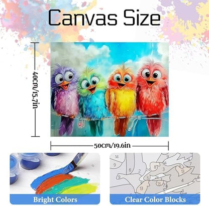 NDNXYXGS Paint by Numbers Kits for Adults,Animals DIY Painting Kit on Canvas,Bird Color by Numbers,Large Adult Paint by Number for Wall Decor and Gifts (Bird) - Image 3