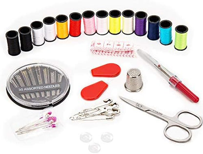 Sewing Kit, Sewing Kits for Adults, OKOM 68Pcs Thread for Sewing, Sewing Supplies, Sew Kit for Home,Traveler,Small Mini, Basic, Beginner, DIY, Needle and Thread Kit, Gift for Mother and Grandma - Image 2