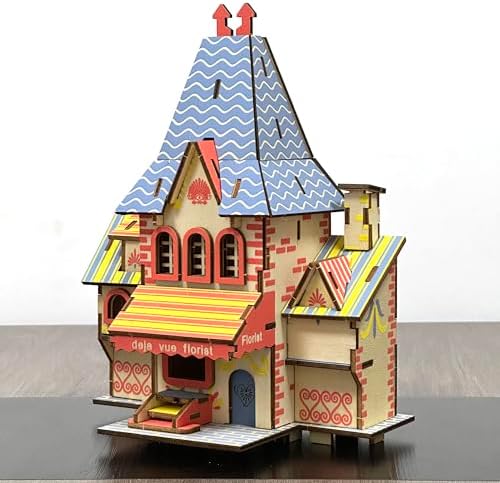 Log Cabin 3D Wooden House Puzzle,DIY Mini Building Model Kit，006 - Image 6