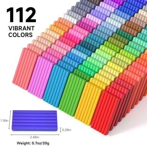 Shuttle Art 112 Colors Polymer Clay Kit, Oven Bake Clay for Kids, 20 Sculpting Tools, 16 Accessories, Non-Toxic, Non-Sticky DIY Crafts for Kids Adults - Image 2