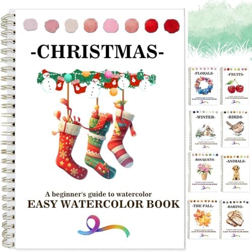 Watercolor Workbooks Coloring Book Beginner Friendly Painting Kit Easy Nature Scenes Paint Set Art Crafts for Creative Exploration Gift for Adults Teens by Unknown