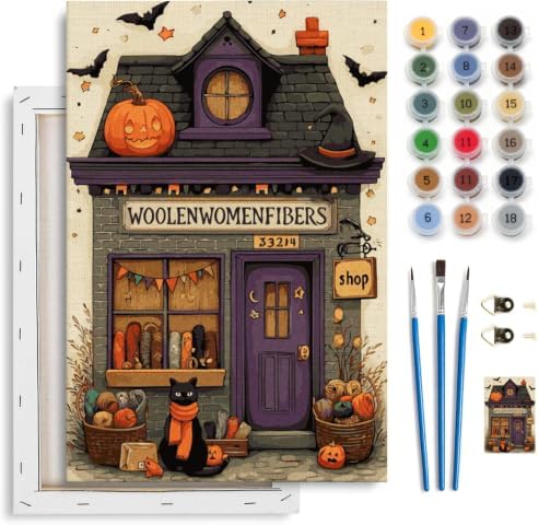 Spandrel Ghost Paint by Number Kits Floral for Adults, Halloween Paint by Number Kits on Canvas Daisy Flower, DIY Acrylic Oil Painting by Numbers Gitfs for Home Wall Decor, 8x12in by Unknown