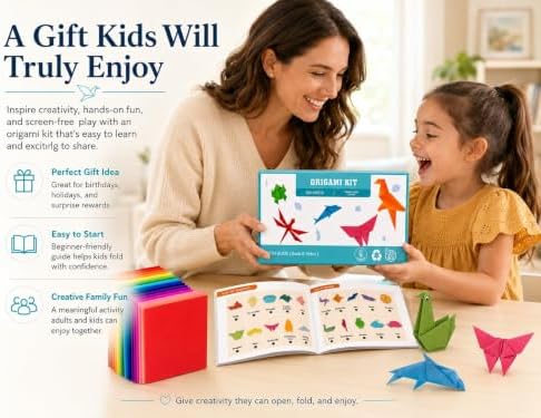 Origami Paper Kit 200 Sheets 6x6 Inch Colored Craft Paper with Origami Book - Image 3