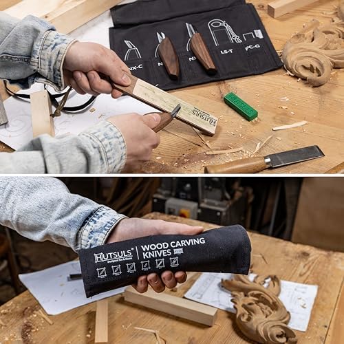 Hutsuls S.06 Wood Carving Knives Kit - Carver’s Choice Whittling Knives for Precision Work, Complete Beginners Whittling Wood Carving Knife Set, Master Craft Wood Whittling Kit for Beginners Kids - Image 6