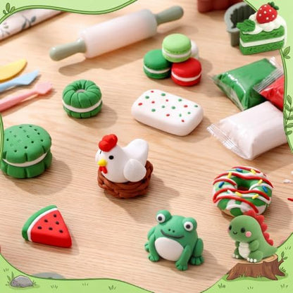 Air Dry Clay Bulk, Modeling Clay for Kids, 100 Pcs, Red,Green，White - Image 4
