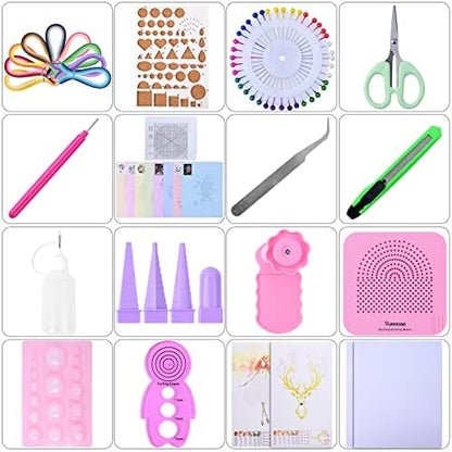 Beginner Paper Quilling Kit with 5mm Strips, 36 Colors and 10 Projects - Image 2