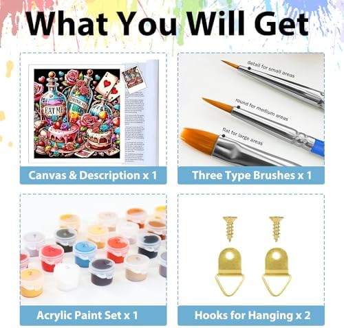 Paint by Numbers Kit for Adults, Adult Paint by Number Kits 16x16 Inch - Image 5