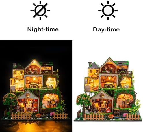 DIY Miniature House Kit, Dollhouse Kit to Build for Adults, Forest Treehouse - Image 6