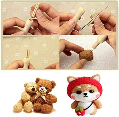 Phinus 30 Pcs Needle Felting Kit, Wool Felting Needles, 3 Sizes: 3.58/3.39/3.07 inch, Grey, Sharp Point, Iron Material - Image 7
