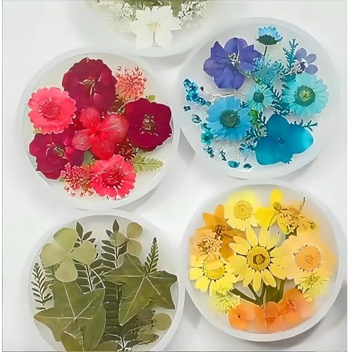 Resin Coaster Molds,Silicone Molds for Resin,12PCS with Round,Square,Octagon, Flower Coaster Molds for Epoxy Resi n,4 Shapes Silicone Molds for DIY Art,DIY Gift for Women - Image 6