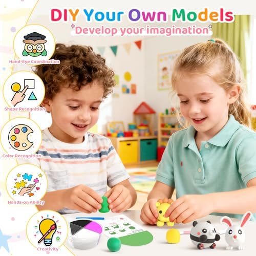 Air Dry Clay Kit for Kids 3+, 10PC Modeling Clay Animal Blind Box Craft - Image 3