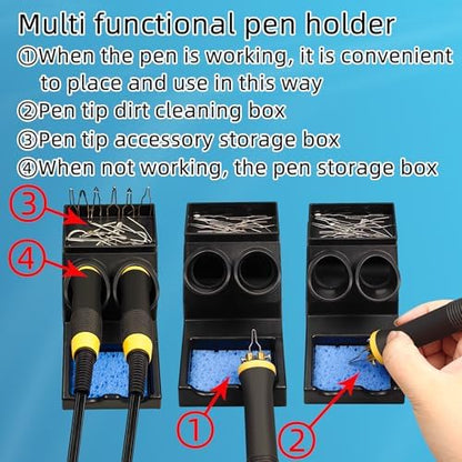 FIRElood Wood Burning Tool, Wood Burner kit Pen 25~750℃, Wood Burning kit with Digital Thermometer Temperature Adjustable Temperature, 2 pyrographic Wood Burning pens, 30 Wood Burning Pen Tips - Image 6