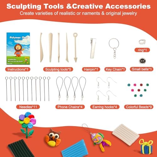 CiaraQ 28-Color Polymer Clay Oven Bake Modeling Kit - Image 4