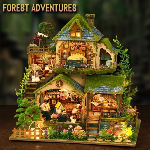 ISSEVE Miniature House Kit, Forest Adventure Tiny House Building Kit - Image 5