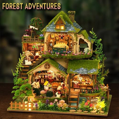 ISSEVE Miniature House Kit, Forest Adventure Tiny House Building Kit - Image 5