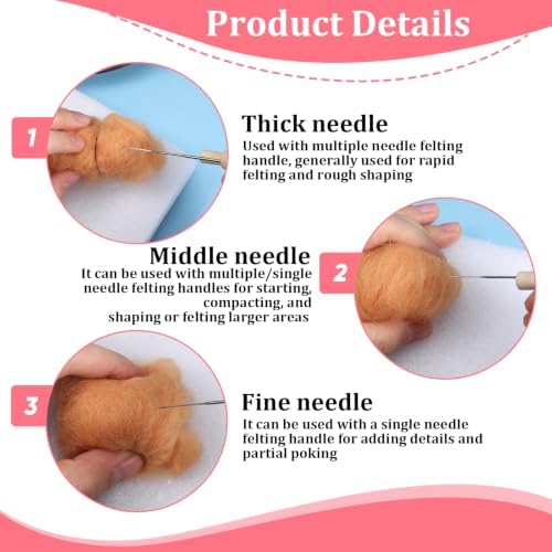 MySHUCE 72 Color Needle Felting Kit, Wool Felting with Needle Felting Tools - Image 7