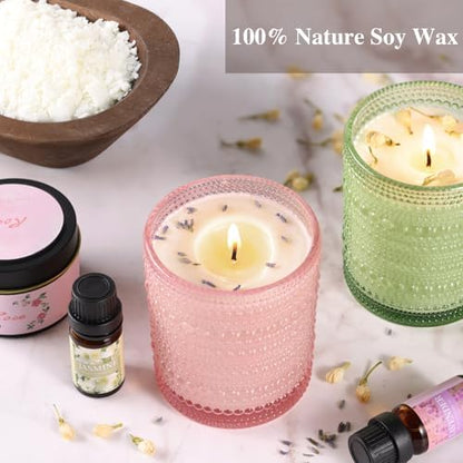 DARJEN Candle Making Kit for Adults, 8 Jars & Tins Soy Wax Scented DIY Set - Image 5