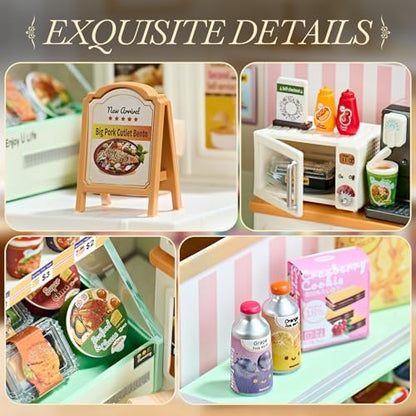 Miniature Convenience Store House DIY Kit, Mini Shop Scene - Image 4