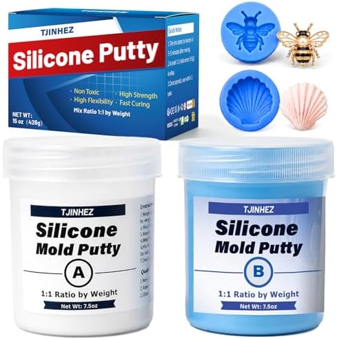 Silicone Putty, 15oz Mould Making Kit – 1:1 Mix, Fast Cure, Non-Toxic by Unknown