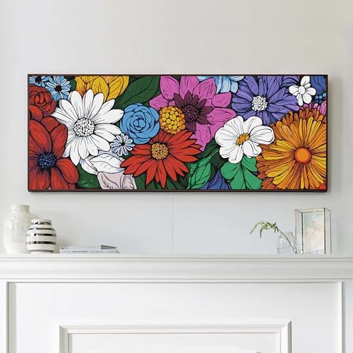 VAIIEYO Paint by Numbers Kit for Adults Flower, Plant Paint by Numbers, Large Size Painting Kit Canvas Drawing Paintwork for Beginner Arts Craft for Home Wall Decor 12x31 inch(Without Frame) by VAIIEYODiamondPainting