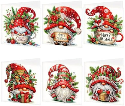 LumiCraft 6 Packs Merry Christmas Diamond Art Painting Greeting Card Kits by Unknown