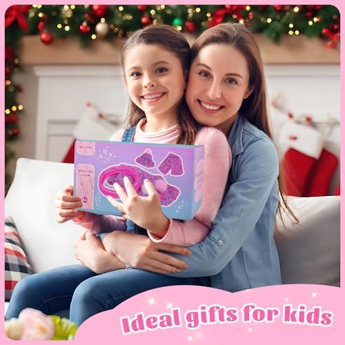 PREBOX Knitting Loom Kit for Kids and Beginners, Hat and Scarf, Rose - Image 2