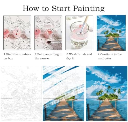 ZRIZQ Landscape Paint by Numbers Kit for Adults Beginner,Scenery,16x20 - Image 4