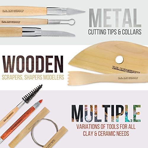 U.S. Art Supply Pottery & Clay Tools Set (53-Piece) - Image 3