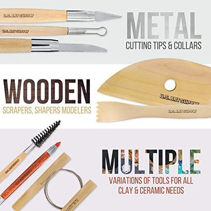 U.S. Art Supply Pottery & Clay Tools Set (53-Piece) - Image 3