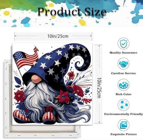Paint by Numbers Kit for Adults,Gnome DIY Paint by Number With Frame - Image 3