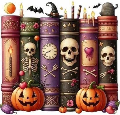 KYOQFVN Cross Stitch Stamped Kit for Beginner - Halloween Cross Stitch - Skull Counted Cross Stitch Kits Embroidery Kit Arts and Crafts for Beginners 13.7x13.7 inch by KYOQFVN