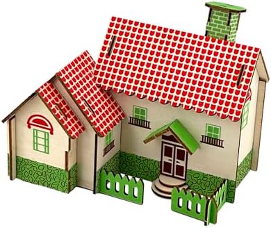 Log Cabin 3D Wooden House Puzzle,DIY Mini Building Model Kit，014 by Unknown