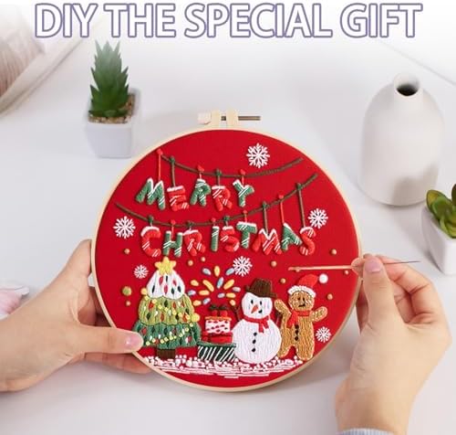 Offizon 3 Sets Embroidery Kit for Beginners Adult DIY Cross Stitches - Image 4
