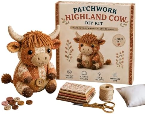 NEWFT Diys Animal Sewing Set Diys Patchwork Animal Set for Adults Beginners Precuts Floral Fabric Sewing Sets by Unknown
