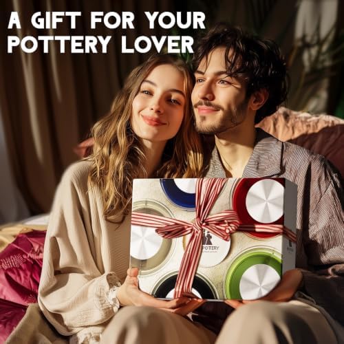 Pottery Wheel for Adults - Complete Pottery Tools Kit for Beginners, 6" Turntable Two-Way Rotation Adjustable Speed, 2.2 lbs. Air Dry Clay, Mini Clay Making Pottery Wheel with Storage Design (Red) - Image 6