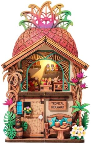 Book Nook Kit DIY Miniature House 3D Wooden Puzzle Bookshelf Decor by Unknown