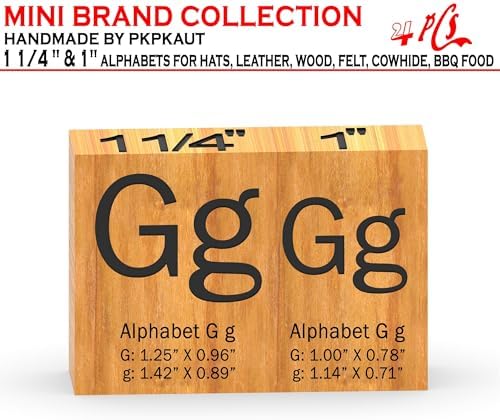 4Pcs Letters Branding Iron for Wood, Leather Branding Stamp (G g) - Image 2