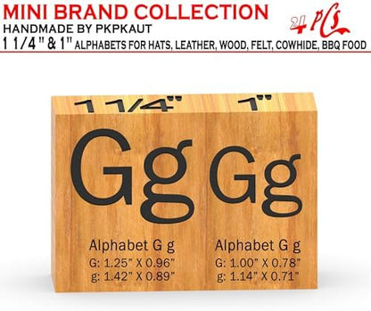 4Pcs Letters Branding Iron for Wood, Leather Branding Stamp (G g) - Image 2