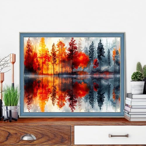 Lake Forest Reflection Stamped Cross Stitch Kits for Adults Beginners - Image 2