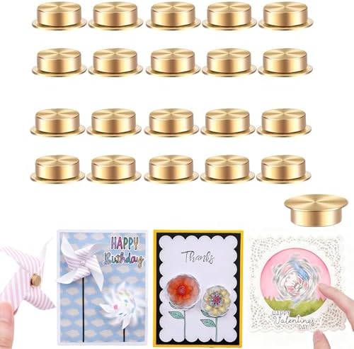 CYFUN DESIGN 20 Pcs Mini Metal Rotating Bearings for Card Making DIY Handmade Crafts Paper Cards Scrapbooking Crafting, 360°Rotation Charm Bearing Spinner Art Tool Nail Rings Jewelry Rotating Tools by CYFUNDESIGN
