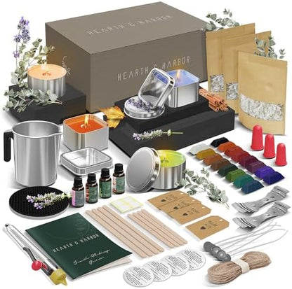 Hearth & Harbor Soy Candle Making Kit for Adults & Kids, DIY Candle Making Supplies & Soy Candle Wax for Candle Making - Natural - 5 lb Bag, Premium Soy Wax Flakes, 2 Lbs - Image 2