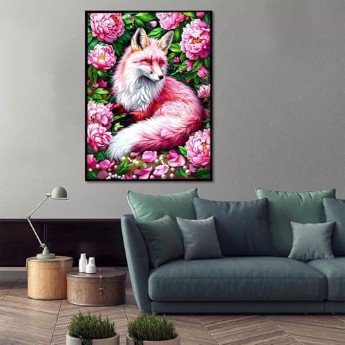 Paint by Numbers Kit for Adults Beginner, Fox Paint by Numbers Flower, DIY Easy Acrylic Watercolor Oil Painting Kit with Brushes, Arts and Crafts for Adult for Home Wall Decor, Gifts 16x20 in 8-61 - Image 2