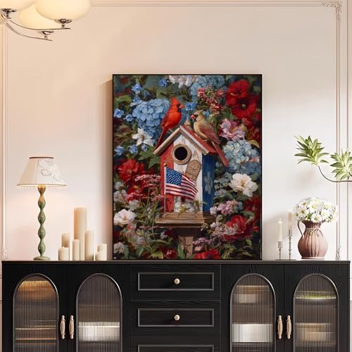 XTCIXAL Paint by Numbers Kit for Adults, Cardinal, 16X20 Inch - Image 3