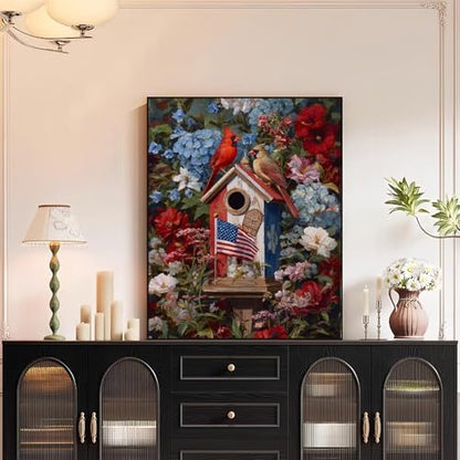 XTCIXAL Paint by Numbers Kit for Adults, Cardinal, 16X20 Inch - Image 3